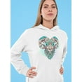 thumbnail image 2 of Ethnic Colorful Goat Head Hoodie Women -Image by Shutterstock, Female Medium, 2 of 4