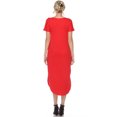 thumbnail image 4 of White Mark Women's Short Sleeve V-neck Maxi Dress, 4 of 6