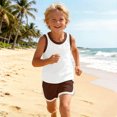 thumbnail image 6 of Cethrio Boys Activewear Outfit Sets, Sleeveless 2 Piece Cotton Summer Kids' Athletic Clothing Sets Coffee Size 6-7T, 6 of 8