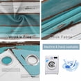 thumbnail image 2 of Fsddascl Turquoise Teal Blackout Curtains for Bedroom/Living Room, Thermal Insulated Kitchen Curtains, Farmhouse Retro Ombre Wooden Grain Grommet Darkening Window Treatment Drapes 42"x63"x2, 2 of 6