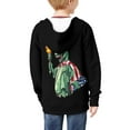 thumbnail image 2 of Chaqlin Funny Dinosaur American Flag Lightweight Zip Up Hoodie for Girls Long Sleeve with Pockets Comfy Casual Outerwear Teens Size 14-16, 2 of 7