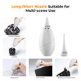 thumbnail image 7 of K&F CONCEPT Air Blower, with Long Nozzle/Short Nozzle Switch Design, Single Air Intake Camera Lens Blower, for Digital SLR Lens Sensor LCD Screens Musical Instruments Keyboards, 7 of 7