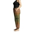 thumbnail image 3 of CosplaySpa Women's Harem Boho Palazzo Pants, Elastic, Drawstring, Plus Size, 3 of 8