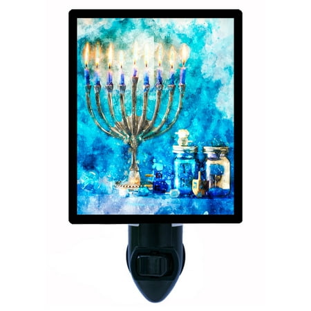 Night Light - Jewish Holiday. | Jewish Theme Includes Free Switchable Insert 4W Bulb E12 Base