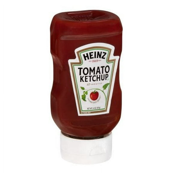Heinz Inverted Bottle Tomato Ketchup 14 oz (Pack of 24)