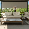 thumbnail image 2 of Superjoe 8x8 ft Crank Operated Outdoor Roller Shade Patio Cordless Blinds 95% Block,Brown, 2 of 9