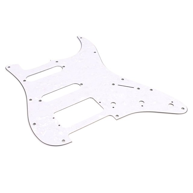 Golpeador de guitarra eléctrica, protector de plástico de PVC, tablero para rascar, cubierta de Panel de placa frontal, accesorios para instrumentos, Color blanco perla GSSH66
