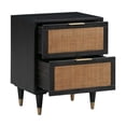 thumbnail image 5 of Pemberly Row 25"H Modern Wood Nightstand in Black/Antique Brass, 5 of 7