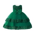thumbnail image 2 of Kids Tulle Dress Green Sleeveless Girls Fancy Dress Junior Dresses 6-7 Years, 2 of 8