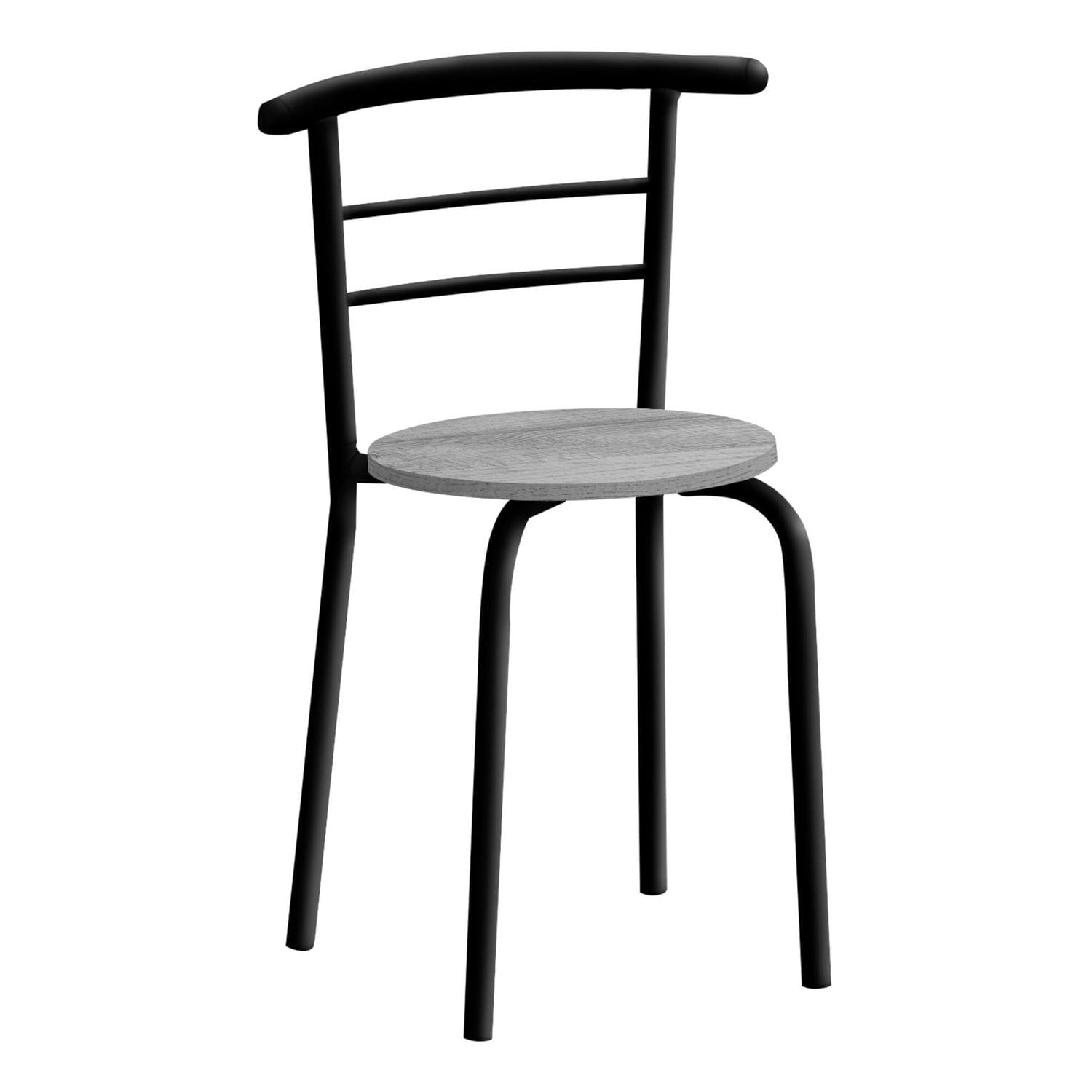 Monarch Specialties Dining Table Set, 3pcs Set, Small, 32" L, Kitchen, Metal, Laminate, Grey, Black, Contemporary, Modern