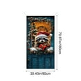 thumbnail image 3 of Christmas Snowman Door Cover Decoration, Festive Winter Scene Fabric Backdrop for Front Door, Xmas Holiday Decor Sign for Indoor Outdoor Party, 35.4 x 70.8 inch, 3 of 6