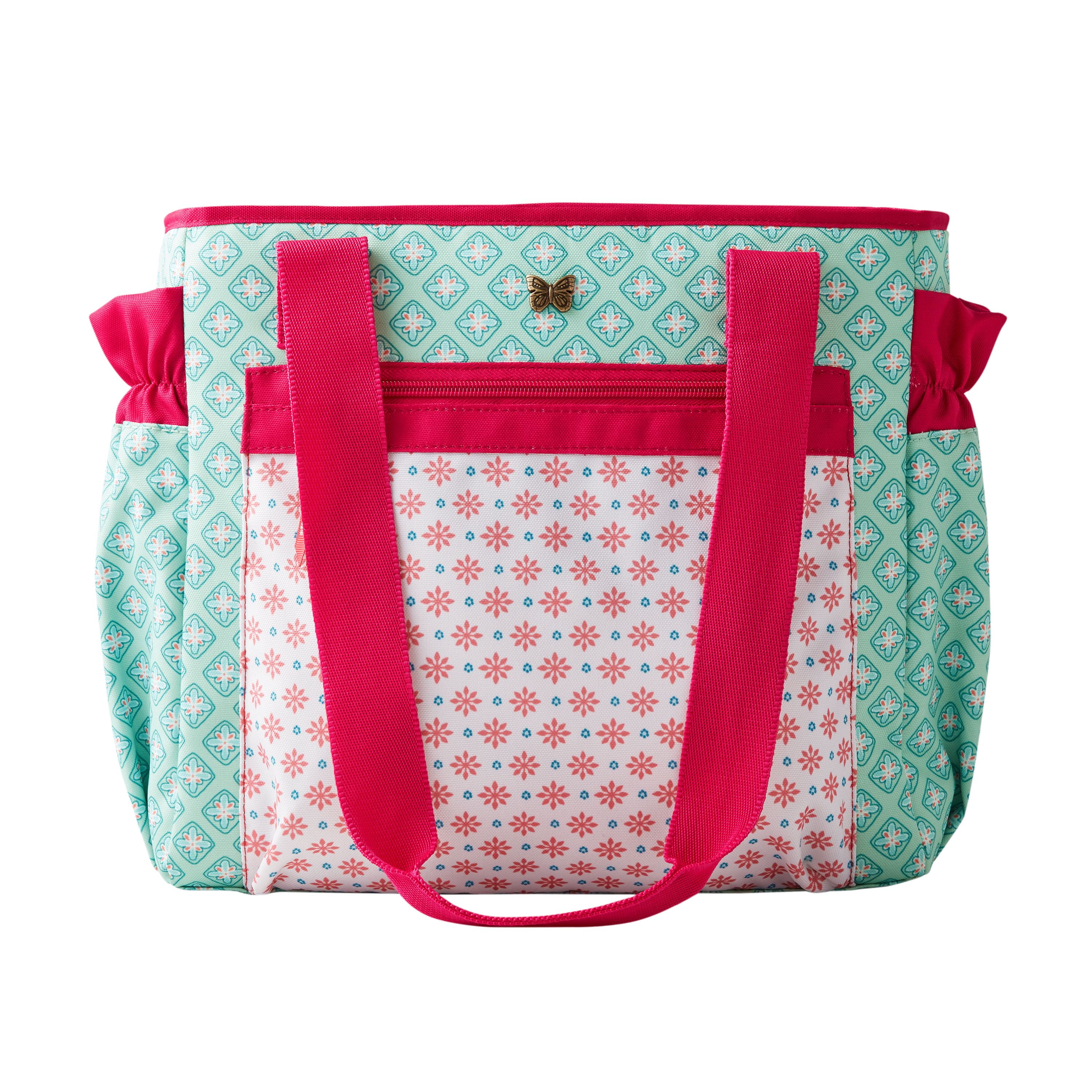 The Pioneer Woman Insulated Lunch Kit Set with Extra Bag and Bottle, Jewel Geo