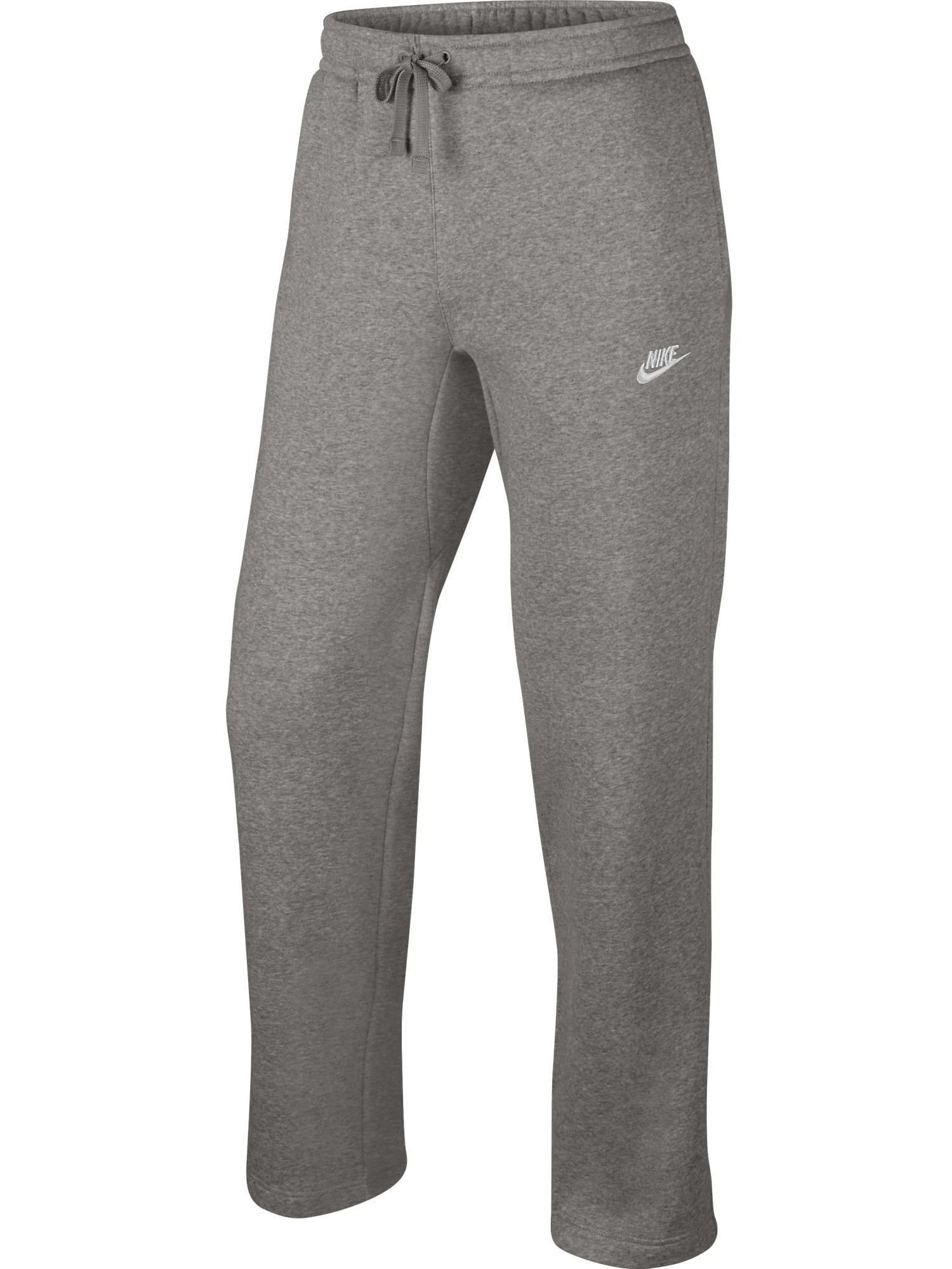 nike open hem sweatpants mens grey