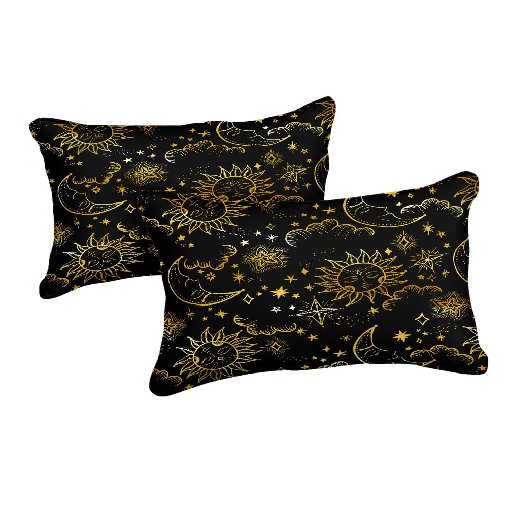 Move Over Black Gold Comforter Set King 4 Pieces Soft Microfiber Universe Comforter Galaxy Bedding Set for Bedroom