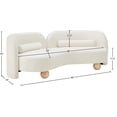 thumbnail image 4 of Meridian Furniture Daphne Cream Velvet Sofa, 4 of 13