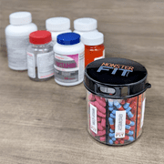 Pill Thing Monster Jr Daily Medication Sort Dose Organizer Secure Travel Pill Dispenser with Labels