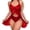 Red, variant on WZXFASHION Women Sexy Lingerie Sets Lace Chemises Negligees Lingerie Dress Intimates Red M