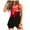 Red, variant on Meichang High Waisted Tankini Sets for Women 2 Piece Tummy Control Swimdresses Floral Print High Waisted Conservative Bathing Suits Beachwearr with Boyshorts