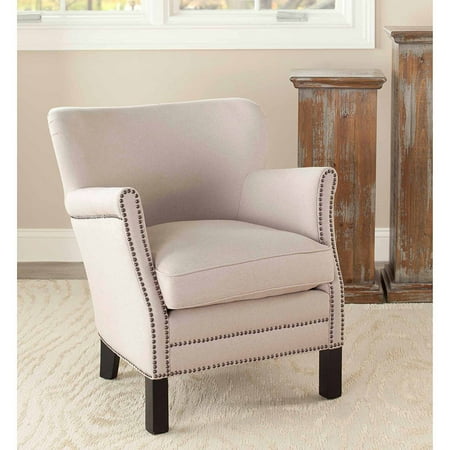chair safavieh beige club noble jenny arm upholstered petite walmart