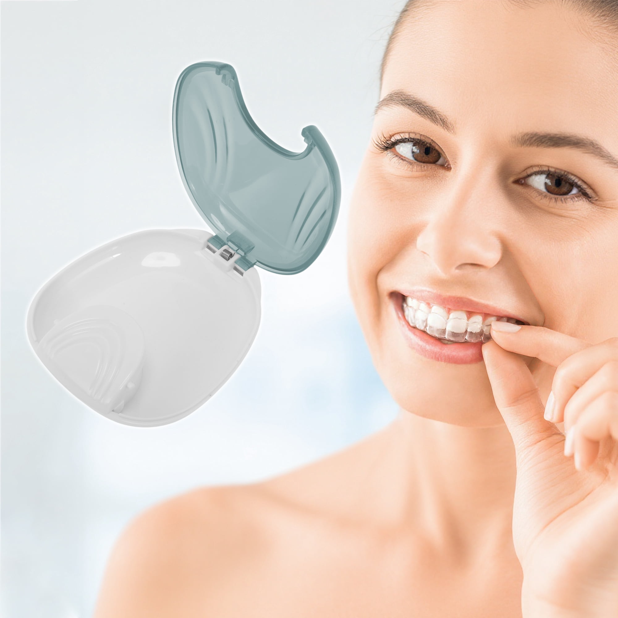 Unique Bargains Shell-shaped Braces Box 1 Pc Gray