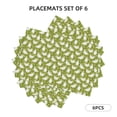 thumbnail image 5 of Rocae Lovely Chickens Printed Heat Resistant Place Mats,Classic Hemstitch Cloth Fabric Placemats Imitation Linen Place Mat Table Mats 18x12 inch, 5 of 5