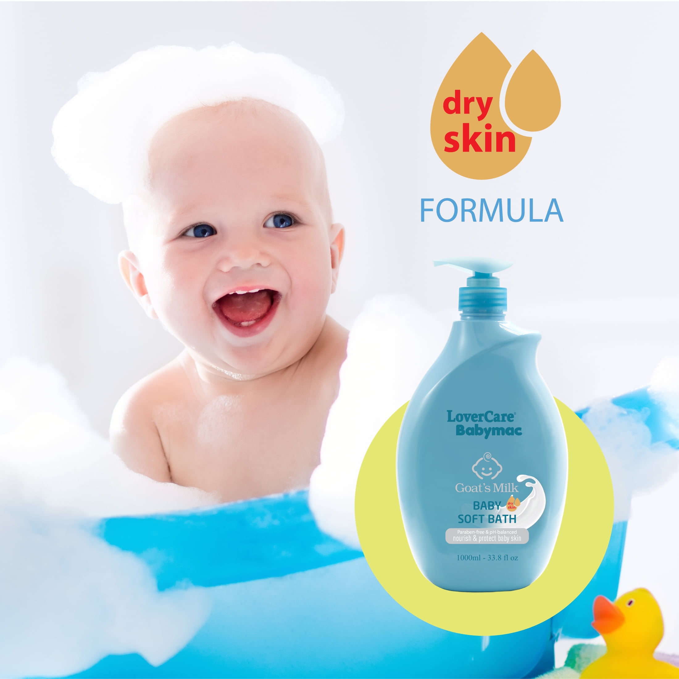 LoverCare Babymac Goat's Milk Baby Soft Bath-33.8 fl oz (1000ml)