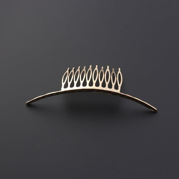 ROSENICE Simple Hair Side Combs Sweet Comb Hair Clip Band Hair Comb for Women Girls Ladies (Golden)