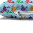 thumbnail image 4 of Crabs Pet Bed, Cartoon Art Style Illustration of Crabs on the Blue Background with Bubbles Print, Resistant Pad for Dogs and Cats Cushion with Removable Cover, 24" x 39", Multicolor, by Ambesonne, 4 of 4