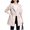 Beige hooded trench coat women a1, variant on Women Hooded Front Zipper Drawstring Jacket Long Sleeve Solid Color Windbreaker Trench Coat with Pocket Fashion Casual Fall Winter Sports Outdoor Outfit, Black M