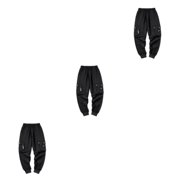 Pantalones Harem Minnieouse Cómodos de Poliéster para Hombre Moda 603black 3XL