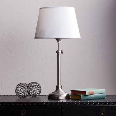 Transitional Still Life - Southern Enterprises Hercule Table Lamp, Transitional style, Satin steel