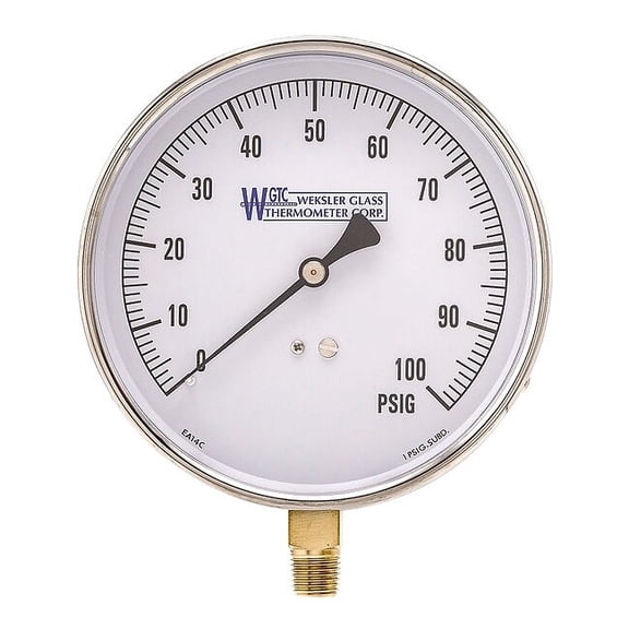 Wgtc Differential Pressure Gauge,0 to 100 psi EA14C-PBF
