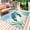 Turquoise Blue, variant on Octopus Coastal Outdoor Rug 3x5 Ft - Reversible Patio Rug Outdoor Camping Rugs, Summer Beach Nautical Starfish Compass Washable Indoor Outdoor Area Rugs, Non-Slip Outdoor Carpet Runner for Deck/Porch