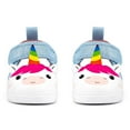 thumbnail image 2 of ikiki Unicorn Squeaky Toddler Sandals | White/Sparkly Blue, 2 of 8