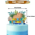 thumbnail image 3 of Capybara Theme Birthday Party Supplies Banner Balloons Kit Cake Topper Decoration Set, 3 of 5