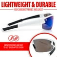 thumbnail image 4 of Franklin Sports Baseball Sunglasses - Youth + Adult Baseball + Softball Glasses - White, 4 of 8