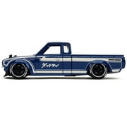 1972 Datsun 620 Pickup Truck Blue Metallic and Cream JDM Tuners Series 1/24 Diecast Model Car by Jada