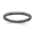 thumbnail image 1 of 925 Sterling Silver Black Plated Stackable Ring Smooth, 1 of 8