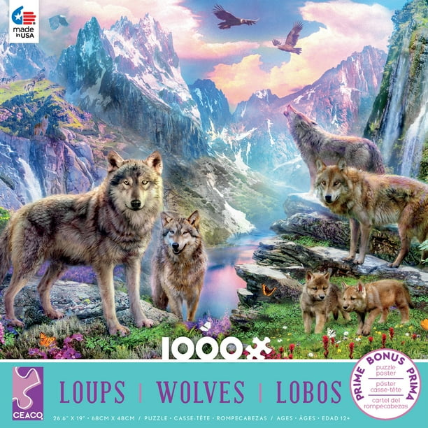 Ceaco - Wolves - Spring Wolves - 1000 Piece Jigsaw Puzzle ...