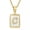 GOLD C, variant on 316L Stainless Steel Silver Gold A to Z Letters Shell Pendant Chain Necklace -GOLD K