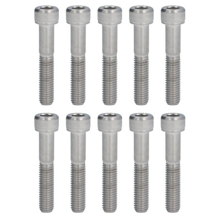 

10Pcs Cylindrical Head Caps Bolts A270 Stainless Steel Hex Socket Bolts for Industrial Machinery M10M10x50