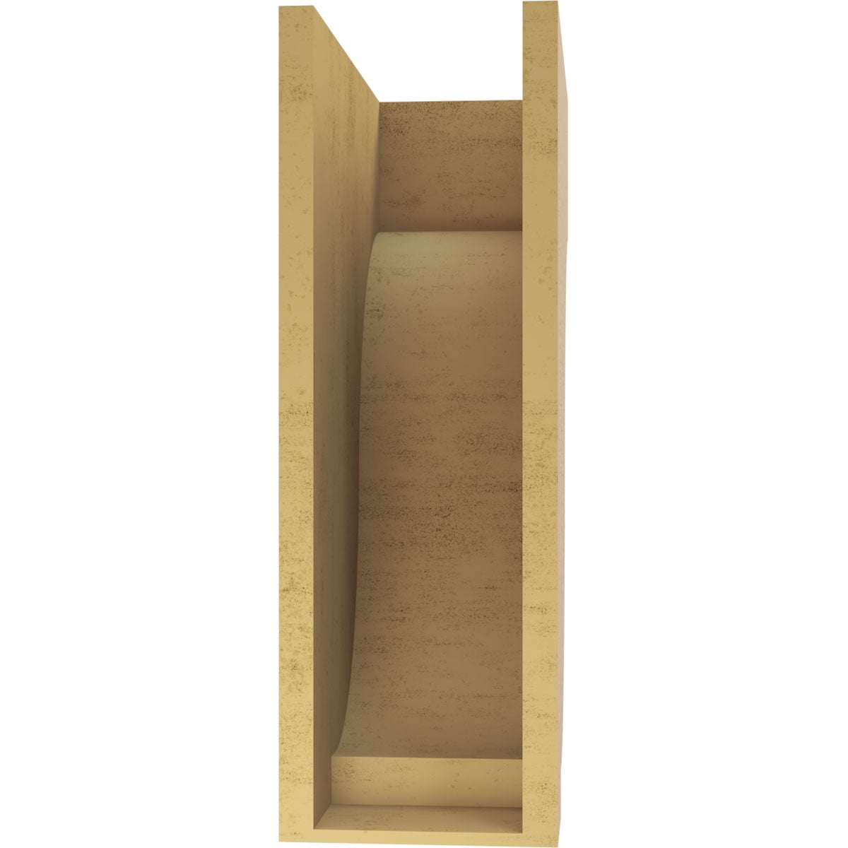 8"W x 16"D x 24"H Classic Van Buren Rough Cedar Woodgrain TimberThane Corbel, Primed Tan