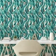 thumbnail image 2 of Ambesonne Botanical Peel & Stick Wallpaper for Home, Eucalyptus Leaves Buds, 13"x100", Teal Brown White, 2 of 5