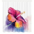 thumbnail image 3 of Ambesonne Floral Shower Curtain, Hibiscus Flower Pastel, 69"Wx84"L, Multicolor, 3 of 5