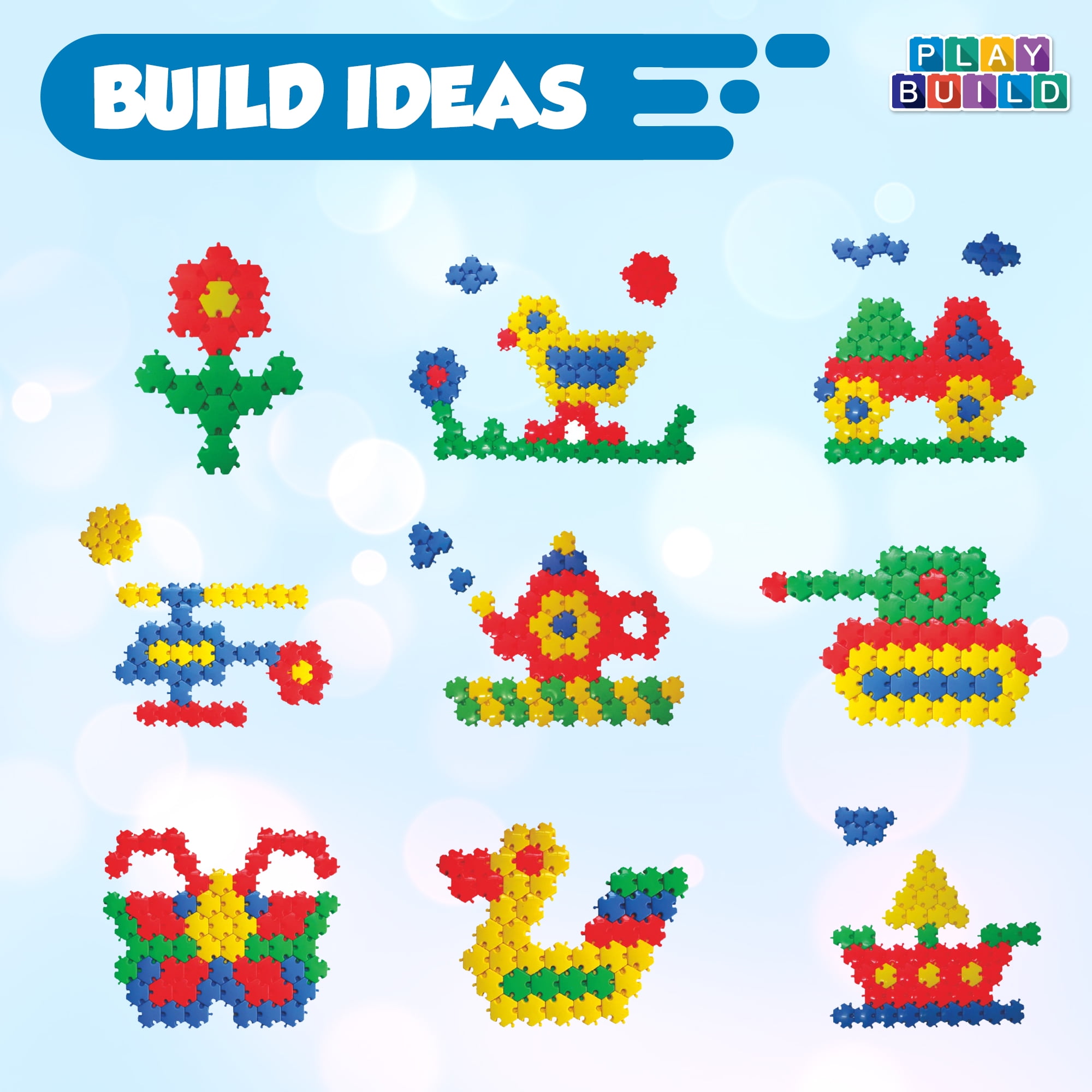 Play Build Baby Toys and Toddler Toys, Fun Snaps Connecting Toy, Connecting Blocks for kids, Fine Motor Skills, Play and Learn, Educational STEM Toy, Ages 3+
