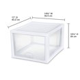 thumbnail image 2 of Sterilite 27 Quart Clear & White Plastic Storage Bin with One Drawer, 8 Pack, 2 of 12