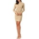 thumbnail image 1 of Conjunto Casual de 2 Piezas INSPIRE CHIC para Mujer, Suéter Corto de Stretch y Falda, Talla XL, Albaricoque, 1 of 6