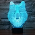 thumbnail image 5 of YSTIAN Animals Wolf 3D Night Light Touch Control Desk Lamps, 7 Color Changing Table Lights with Acrylic Flat, ABS Base & USB Charger, 5 of 7