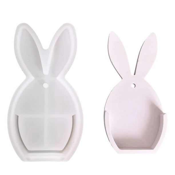 Decoraciones de Pascua, adornos de Pascua, regalos de Pascua. Colgante decorativo de combinación de conejito de Pascua de estilo europeo con molde de yeso para colgar en la pared para almacenamiento.