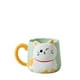 thumbnail image 1 of Taza de Cerámica Gatito con Relieve Kawaii 500ml HappyWare Diseño Cute y Original Aqua, 1 of 3